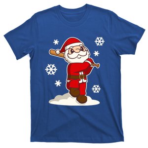 Sporty Santa Claus Baseball Christmas Gift T-Shirt