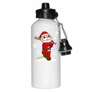 Sporty Santa Claus Baseball Christmas Gift Aluminum Water Bottle