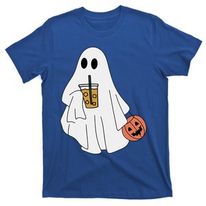 Spooky Season Cute Little Ghost Ice Coffee Halloween Costume Gift T-Shirt