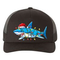 Santa Shark Christmas Lights Sharkmas Tree Xmas Yupoong Adult 5-Panel Trucker Hat