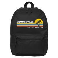 Summerville South Carolina Sc 16 in Basic Backpack