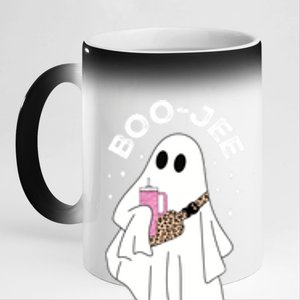 Spooky Season Cute Ghost Halloween Costume Boujee Boojee Gift 11oz Black Color Changing Mug