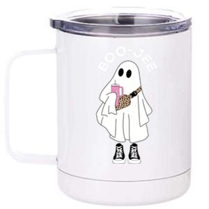 Spooky Season Cute Ghost Halloween Costume Boujee Boojee Gift 12 oz Stainless Steel Tumbler Cup