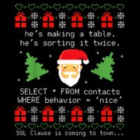 Sql Santa Claus Database Clause Developer Code Db Programmer Coaster