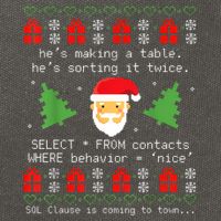 Sql Santa Claus Database Clause Developer Code Db Programmer Cotton Canvas Backpack