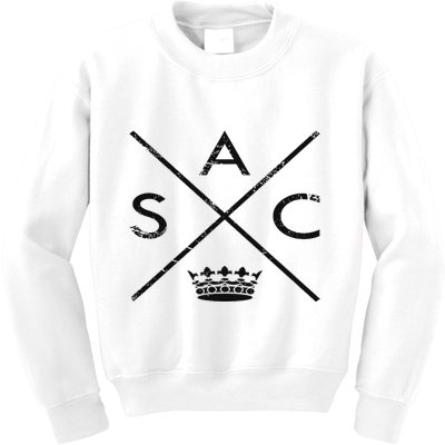 Sacramento Sactown California Nor Cal Capital Kids Sweatshirt