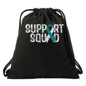 Support Squad Cervical Cancer Awareness Drawstring Bag