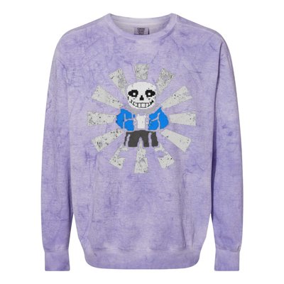 Sans Skeleton Cool Pixel Art Costume Colorblast Crewneck Sweatshirt