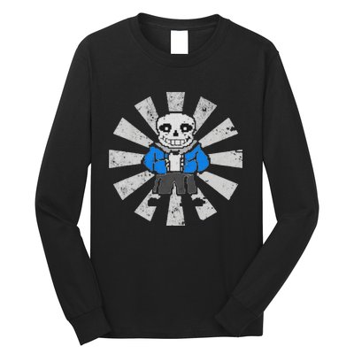 Sans Skeleton Cool Pixel Art Costume Long Sleeve Shirt