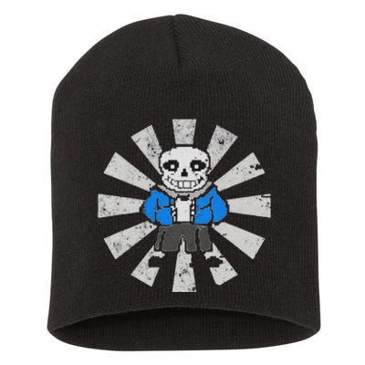 Sans Skeleton Cool Pixel Art Costume Short Acrylic Beanie