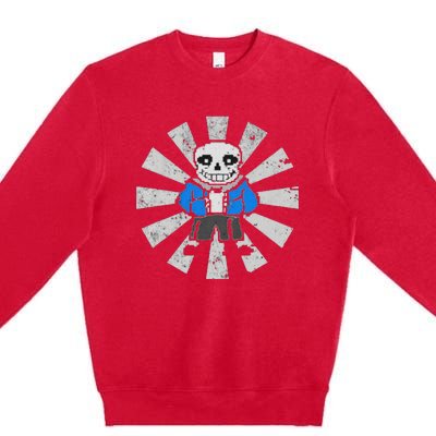 Sans Skeleton Cool Pixel Art Costume Premium Crewneck Sweatshirt