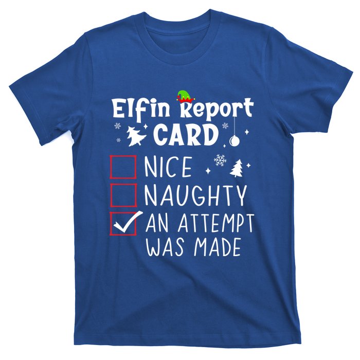 Sarcastic Sayings Christmas Nice Naughty Funny Xmas List Gift T-Shirt