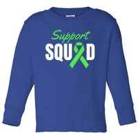 Support Squad Celiac Disease Awareness Green Ribbon Gift Toddler Long Sleeve Shirt