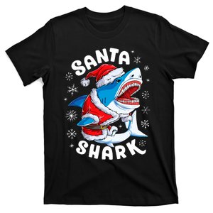 Santa Shark Christmas Pajamas Xmas Merry Sharkmas T-Shirt