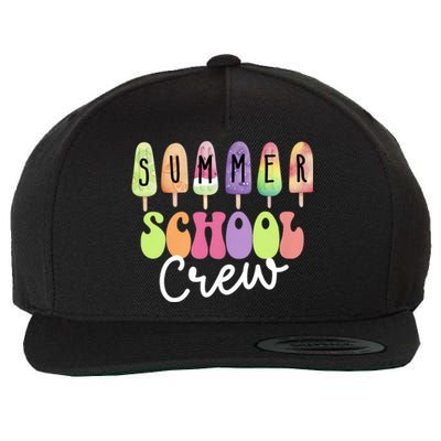 Summer School Crew Cute Popsicle Last Day Of School Teacher Wool Snapback Cap