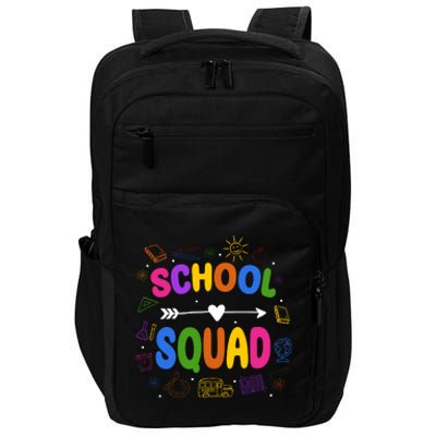 School Squad Colorful Education Fun Impact Tech Backpack