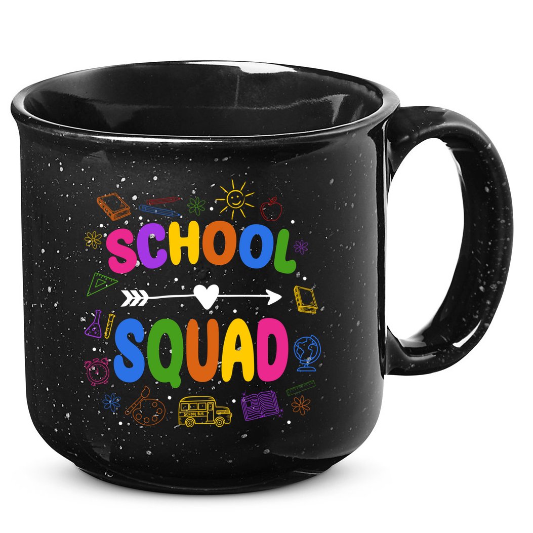 School Squad Colorful Education Fun 15oz Campfire Ceramic Mug