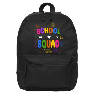 School Squad Colorful Education Fun 16 in Basic Backpack