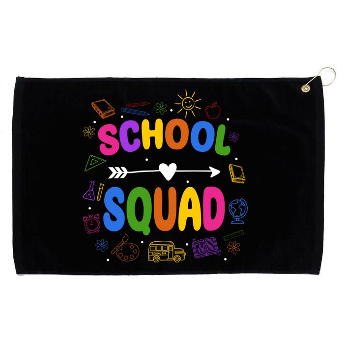 School Squad Colorful Education Fun Grommeted Golf Towel