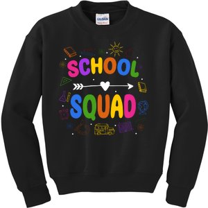 School Squad Colorful Education Fun Kids Sweatshirt