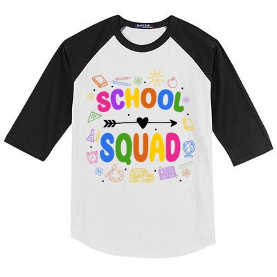 School Squad Colorful Education Fun Kids Colorblock Raglan Jersey