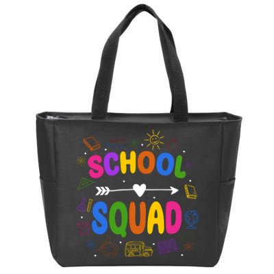 School Squad Colorful Education Fun Zip Tote Bag