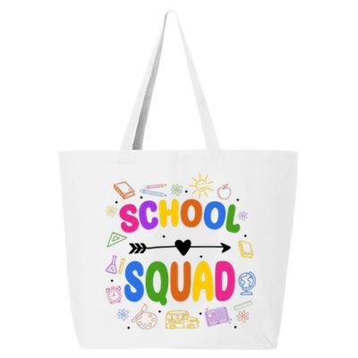 School Squad Colorful Education Fun 25L Jumbo Tote