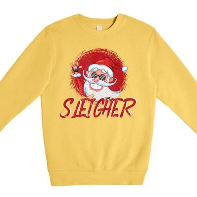 Sleigher Santa Claus Funny Merry Christmas Rock Xmas Lover Tank Top Premium Crewneck Sweatshirt