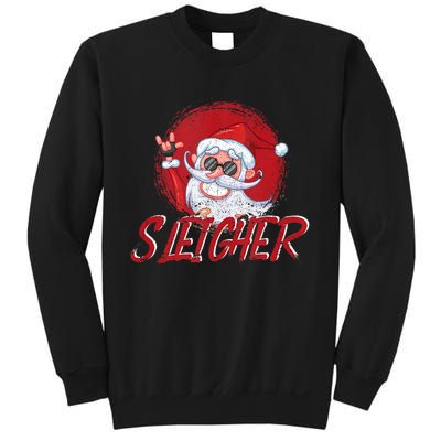 Sleigher Santa Claus Funny Merry Christmas Rock Xmas Lover Tank Top Sweatshirt