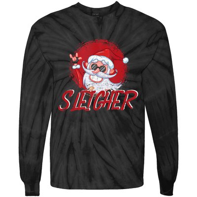 Sleigher Santa Claus Funny Merry Christmas Rock Xmas Lover Tank Top Tie-Dye Long Sleeve Shirt