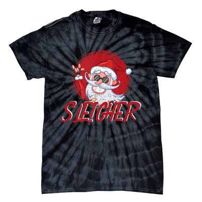 Sleigher Santa Claus Funny Merry Christmas Rock Xmas Lover Tank Top Tie-Dye T-Shirt