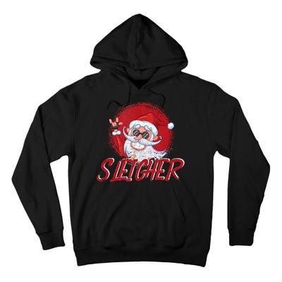 Sleigher Santa Claus Funny Merry Christmas Rock Xmas Lover Tank Top Tall Hoodie