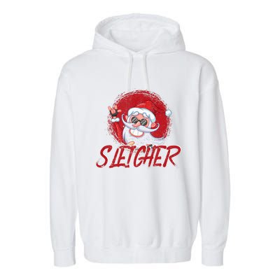 Sleigher Santa Claus Funny Merry Christmas Rock Xmas Lover Tank Top Garment-Dyed Fleece Hoodie