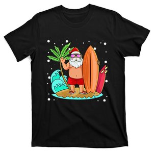 Summer Santa Claus Christmas Mele Kalikimaka Aloha in July T-Shirt