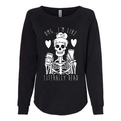 Spooky Skeleton Costume for a Lazy Halloween Look Womens California Wash Sweatshirt