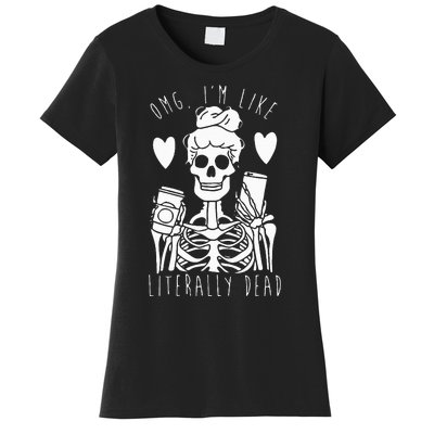 Spooky Skeleton Costume for a Lazy Halloween Look Women's T-Shirt