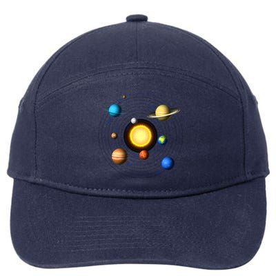 Solar System Cool Gift Perfect Space Enthusiasts Gift Gift 7-Panel Snapback Hat