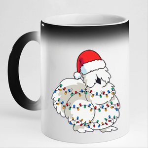 Silkie Silky Chicken Funny Christmas 11oz Black Color Changing Mug