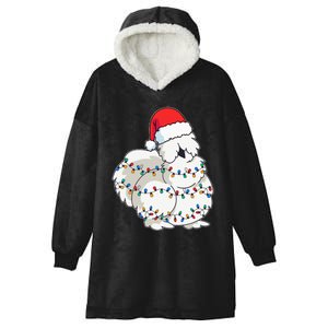 Silkie Silky Chicken Funny Christmas Hooded Wearable Blanket