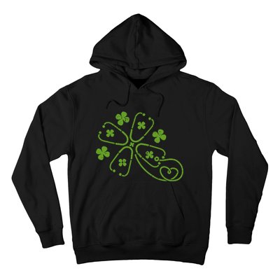 Shamrock Stethoscope Clover St Patricks Day Nurse RN Irish Hoodie