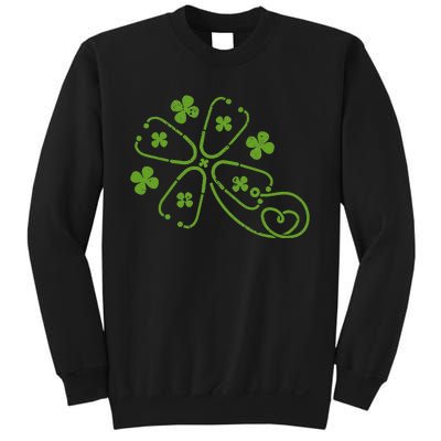 Shamrock Stethoscope Clover St Patricks Day Nurse RN Irish Sweatshirt