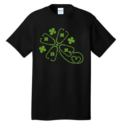 Shamrock Stethoscope Clover St Patricks Day Nurse RN Irish Tall T-Shirt