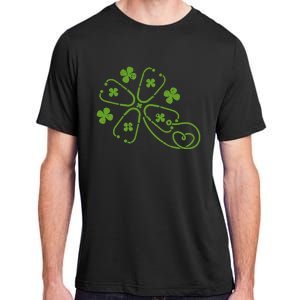 Shamrock Stethoscope Clover St Patricks Day Nurse RN Irish Adult ChromaSoft Performance T-Shirt