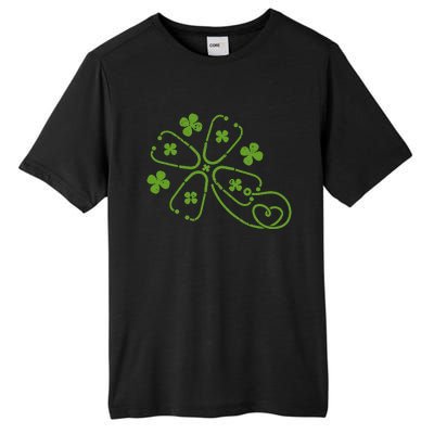 Shamrock Stethoscope Clover St Patricks Day Nurse RN Irish Tall Fusion ChromaSoft Performance T-Shirt