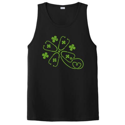 Shamrock Stethoscope Clover St Patricks Day Nurse RN Irish PosiCharge Competitor Tank