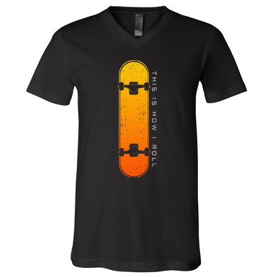 Skateboarding Skateboard Clothing Skateboarder Skateboard V-Neck T-Shirt