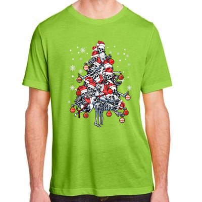 Sugar Skull Christmas Tree Skeleton Santa Hat Xmas Vibes Gift Adult ChromaSoft Performance T-Shirt