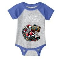 Snow Summit California Cool Snowboard Christmas Santa Gift Infant Baby Jersey Bodysuit