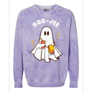 Spooky Season Cute Ghost Halloween Costume Boujee Boo Jee Colorblast Crewneck Sweatshirt