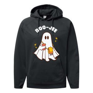 Spooky Season Cute Ghost Halloween Costume Boujee Boo Jee Performance Fleece Hoodie